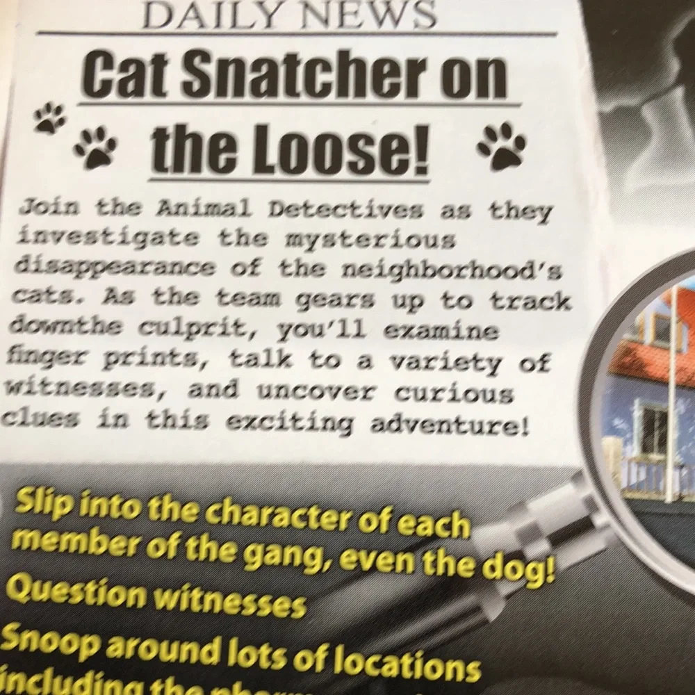 NWT The Animal Detectives PC game